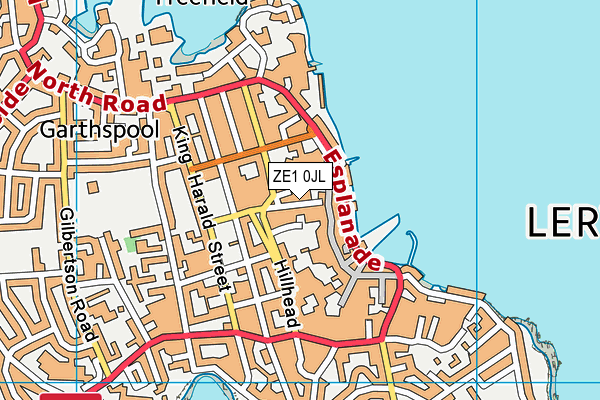 ZE1 0JL map - OS VectorMap District (Ordnance Survey)