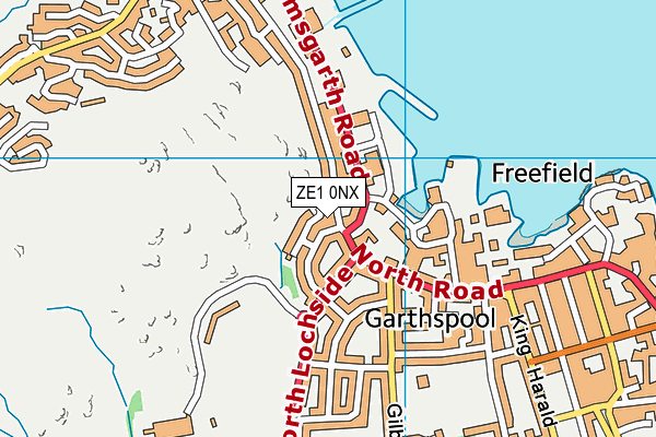 ZE1 0NX map - OS VectorMap District (Ordnance Survey)