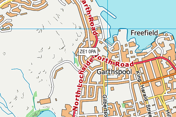 ZE1 0PA map - OS VectorMap District (Ordnance Survey)