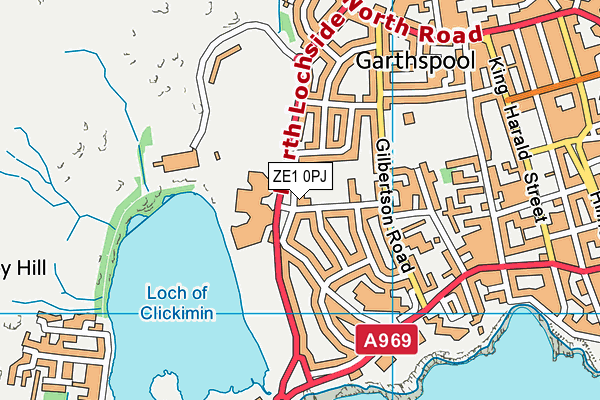 ZE1 0PJ map - OS VectorMap District (Ordnance Survey)