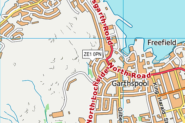 ZE1 0PN map - OS VectorMap District (Ordnance Survey)