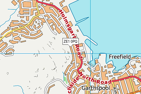 ZE1 0PQ map - OS VectorMap District (Ordnance Survey)