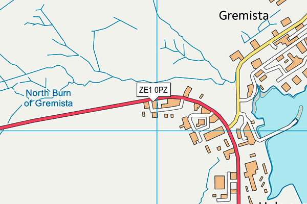 ZE1 0PZ map - OS VectorMap District (Ordnance Survey)