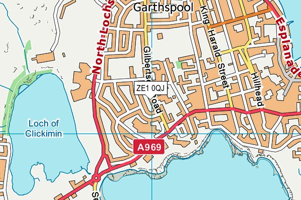ZE1 0QJ map - OS VectorMap District (Ordnance Survey)