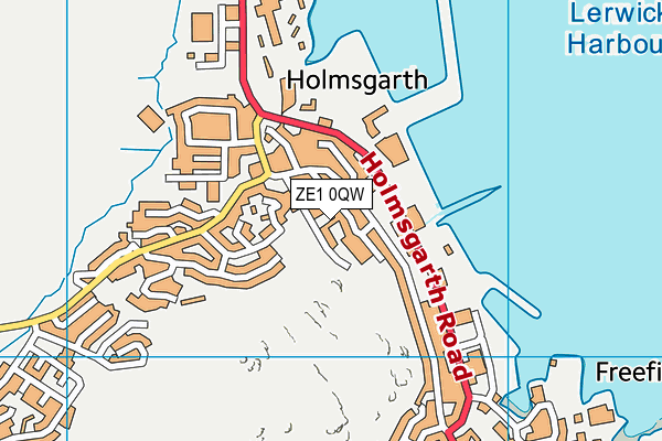 ZE1 0QW map - OS VectorMap District (Ordnance Survey)