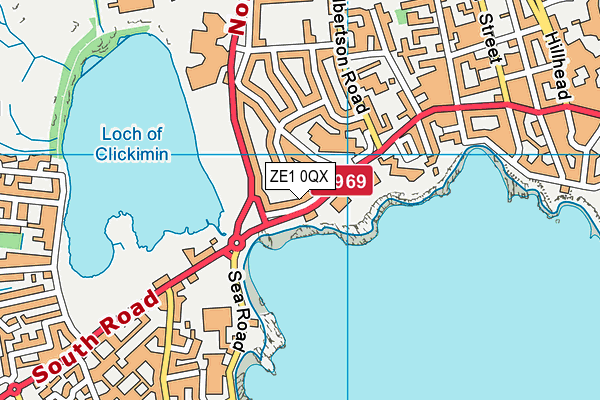 ZE1 0QX map - OS VectorMap District (Ordnance Survey)