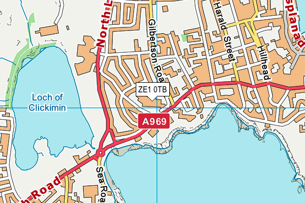 ZE1 0TB map - OS VectorMap District (Ordnance Survey)