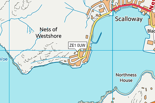 ZE1 0UW map - OS VectorMap District (Ordnance Survey)