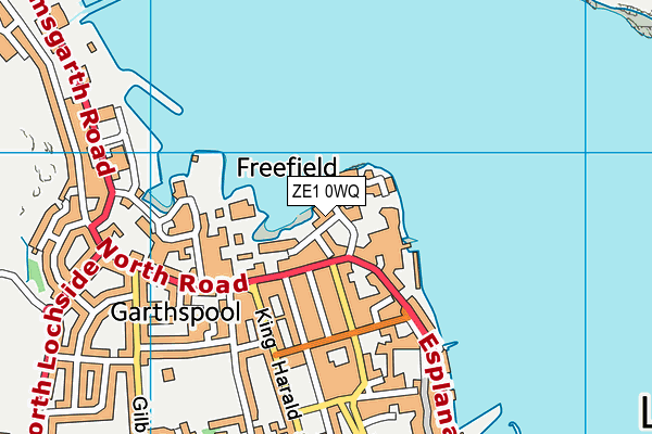 ZE1 0WQ map - OS VectorMap District (Ordnance Survey)