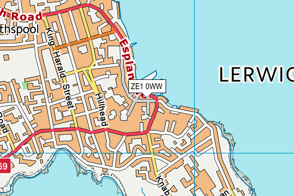 ZE1 0WW map - OS VectorMap District (Ordnance Survey) ZE1 0WW map - OS VectorMap District (Ordnance Survey)