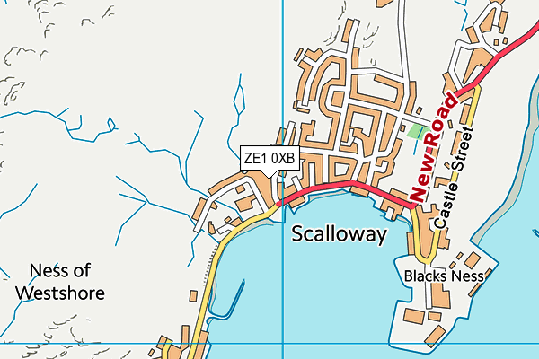 ZE1 0XB map - OS VectorMap District (Ordnance Survey)