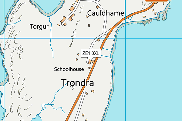ZE1 0XL map - OS VectorMap District (Ordnance Survey)