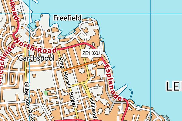 ZE1 0XU map - OS VectorMap District (Ordnance Survey)