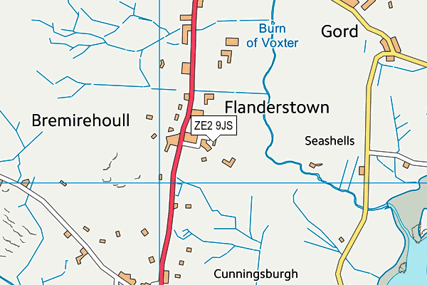 ZE2 9JS map - OS VectorMap District (Ordnance Survey)
