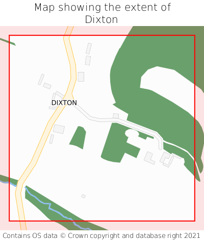 Map showing extent of Dixton as bounding box