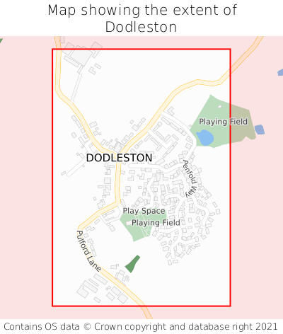 Map showing extent of Dodleston as bounding box