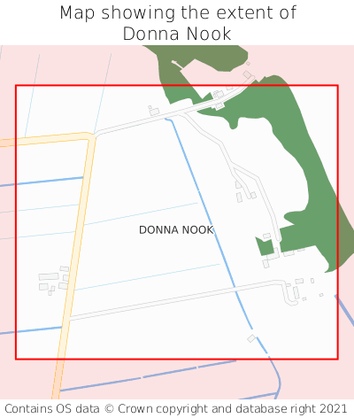 Map showing extent of Donna Nook as bounding box