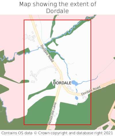 Map showing extent of Dordale as bounding box