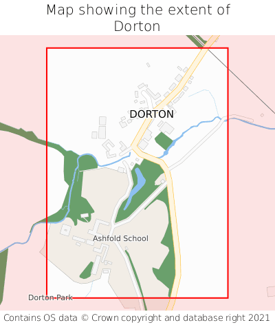 Map showing extent of Dorton as bounding box