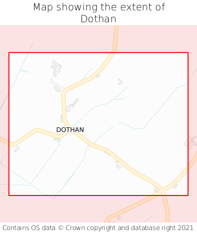 Map showing extent of Dothan as bounding box