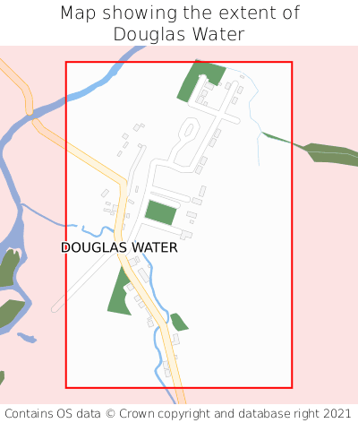Map showing extent of Douglas Water as bounding box