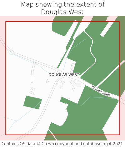Map showing extent of Douglas West as bounding box