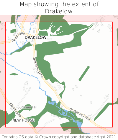Map showing extent of Drakelow as bounding box