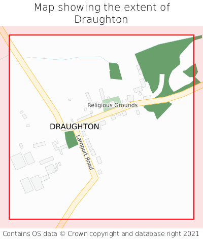 Map showing extent of Draughton as bounding box