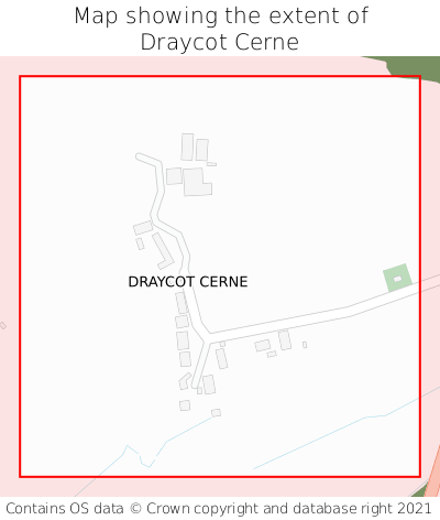 Map showing extent of Draycot Cerne as bounding box