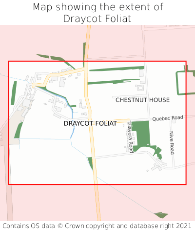 Map showing extent of Draycot Foliat as bounding box