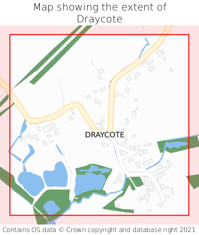 Map showing extent of Draycote as bounding box