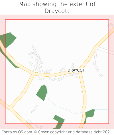 Map showing extent of Draycott as bounding box