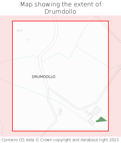 Map showing extent of Drumdollo as bounding box