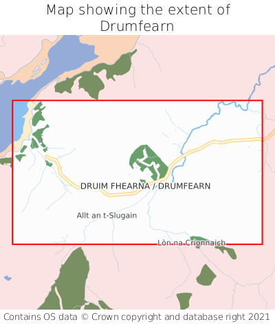 Map showing extent of Drumfearn as bounding box