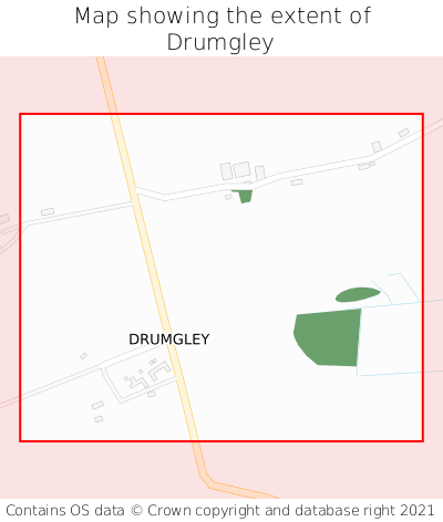 Map showing extent of Drumgley as bounding box