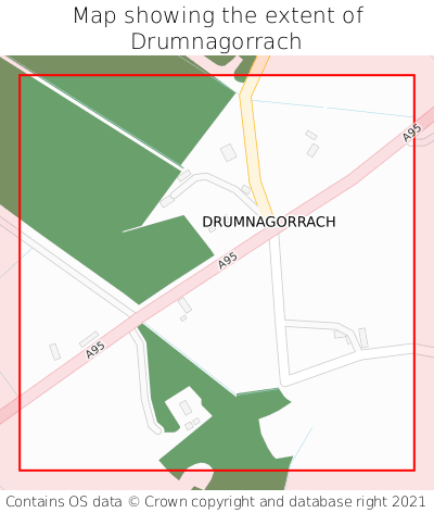 Map showing extent of Drumnagorrach as bounding box