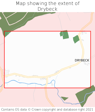 Map showing extent of Drybeck as bounding box