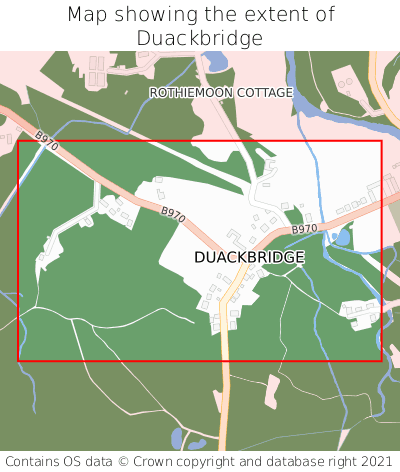 Map showing extent of Duackbridge as bounding box