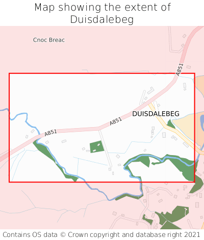 Map showing extent of Duisdalebeg as bounding box