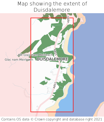 Map showing extent of Duisdalemore as bounding box