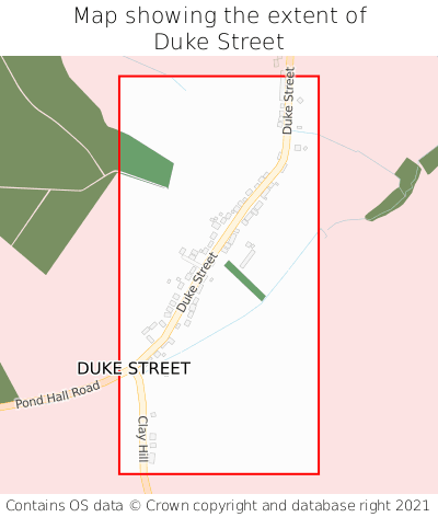 Map showing extent of Duke Street as bounding box
