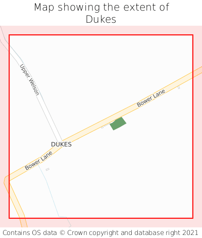 Map showing extent of Dukes as bounding box