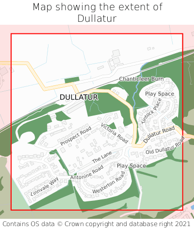 Map showing extent of Dullatur as bounding box
