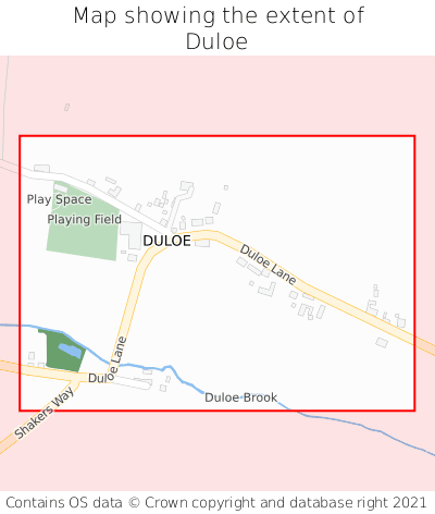 Map showing extent of Duloe as bounding box