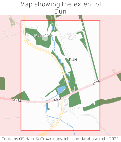 Map showing extent of Dun as bounding box