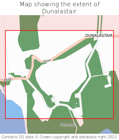 Map showing extent of Dunalastair as bounding box