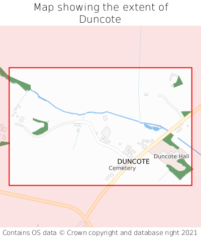 Map showing extent of Duncote as bounding box