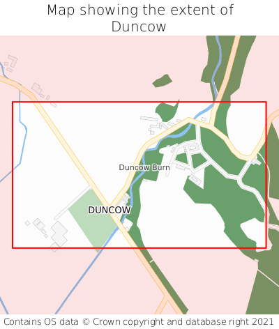 Map showing extent of Duncow as bounding box
