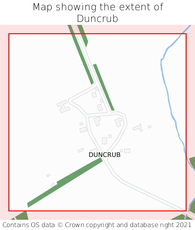 Map showing extent of Duncrub as bounding box