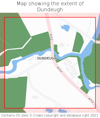 Map showing extent of Dundeugh as bounding box